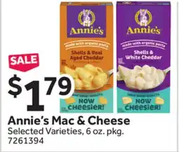 Stop&Shop Annie's Mac & Cheese offer