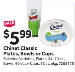 Stop&Shop Chinet Classic Plates, Bowls or Cups offer