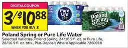 Stop&Shop Poland Spring or Pure Life Water offer