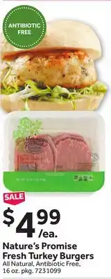 Stop&Shop Nature's Promise Fresh Turkey Burgers offer