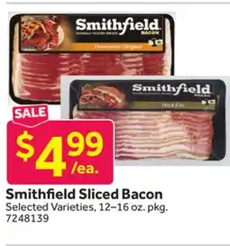 Stop&Shop Smithfield Sliced Bacon offer