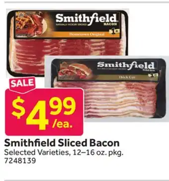 Stop&Shop Smithfield Sliced Bacon offer