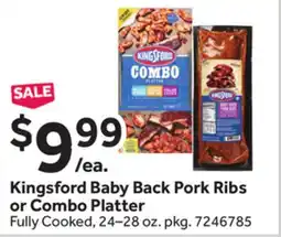 Stop&Shop Kingsford Baby Back Pork Ribs or Combo Platter offer