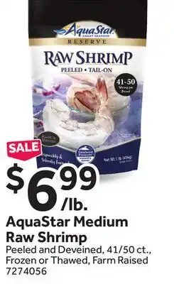 Stop&Shop AquaStar Medium Raw Shrimp offer