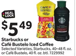Stop&Shop Starbucks or Café Bustelo Iced Coffee offer