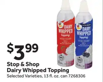 Stop&Shop Stop & Shop Dairy Whipped Topping offer