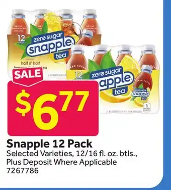 Stop&Shop Snapple 12 Pack offer