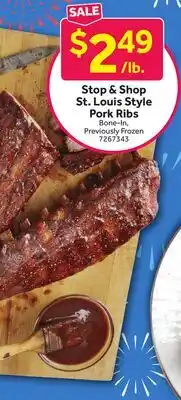 Stop&Shop Stop & Shop St. Louis Style Pork Ribs offer