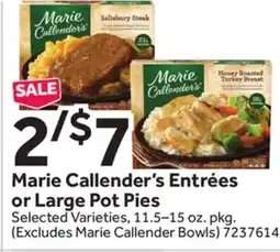 Stop&Shop Marie Callender's Entrées or Large Pot Pies offer