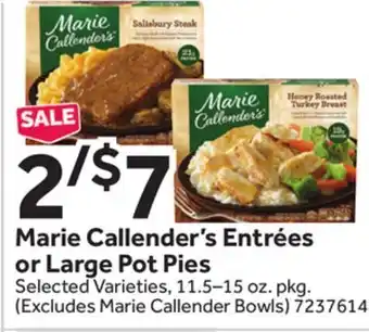 Stop&Shop Marie Callender's Entrées or Large Pot Pies offer