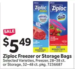 Stop&Shop Ziploc Freezer or Storage Bags offer