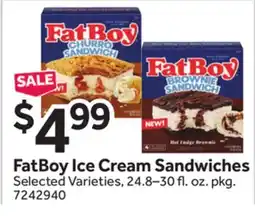 Stop&Shop FatBoy Ice Cream Sandwiches offer