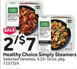 Stop&Shop Healthy Choice Simply Steamers offer