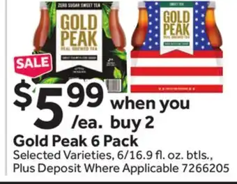 Stop&Shop Gold Peak 6 Pack offer