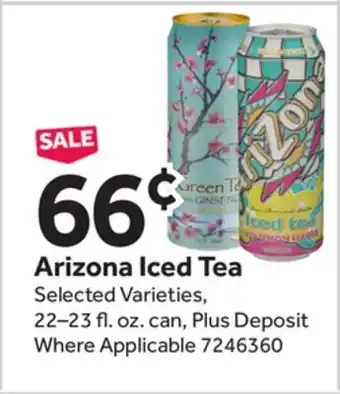 Stop&Shop Arizona Iced Tea offer