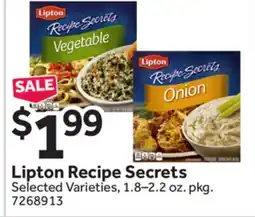 Stop&Shop Lipton Recipe Secrets offer