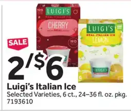 Stop&Shop Luigi's Italian Ice offer
