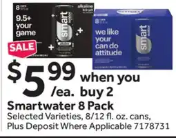 Stop&Shop Smartwater 8 Pack offer