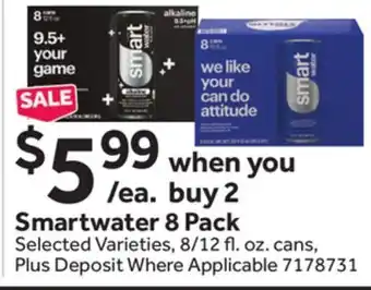 Stop&Shop Smartwater 8 Pack offer