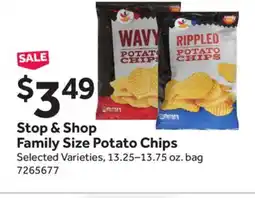 Stop&Shop Stop & Shop Family Size Potato Chips offer