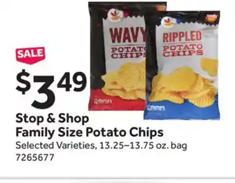 Stop&Shop Stop & Shop Family Size Potato Chips offer