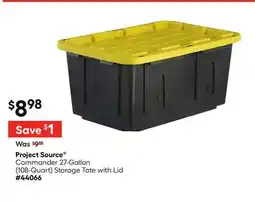 Lowe's Commander 27-Gallon (108-Quart) Storage Tote with Lid offer