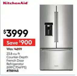 Lowe's 23.8-cu ft Counter-Depth French Door Refrigerator offer
