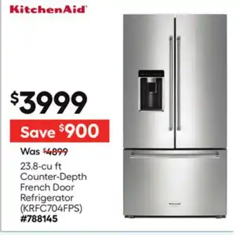Lowe's 23.8-cu ft Counter-Depth French Door Refrigerator offer