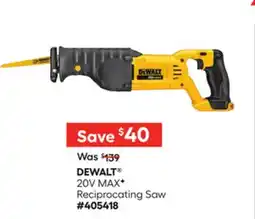 Lowe's 20V MAXâœ¦ Reciprocating Saw offer