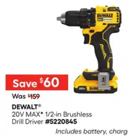 Lowe's 20V MAXâœ¦ 1/2-in Brushless Drill Driver offer