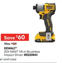 Lowe's 20V MAXF 1/4-in Brushless Impact Driver offer