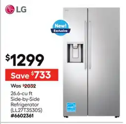 Lowe's 26.6-cu ft Side-by-Side Refrigerator offer
