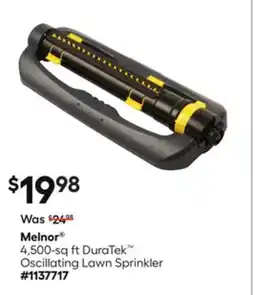 Lowe's 4,500-sq ft DuraTekâ¢ Oscillating Lawn Sprinkler offer