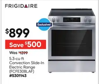 Lowe's 5.3-cu ft Convection Slide-In Electric Range offer