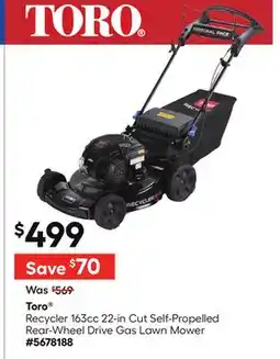 Lowe's Recycler 163cc 22-in Cut Self-Propelled Rear-Wheel Drive Gas Lawn Mower offer