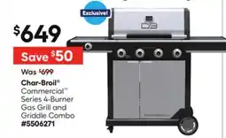 Lowe's Commercialâ¢ Series 4-Burner Gas Grill and Griddle Combo offer