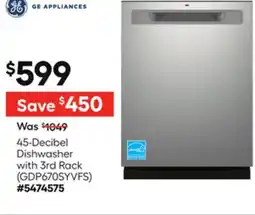 Lowe's 45-Decibel Dishwasher with 3rd Rack offer