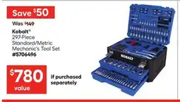 Lowe's 297-Piece Standard/Metric Mechanic's Tool Set offer