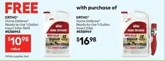 Lowe's Home DefenseÂ Ready-to-Use 1-Gallon Insect Killer offer