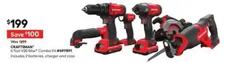 Lowe's 6-Tool V20 Maxâœ¦ Combo Kit offer