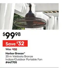 Lowe's 20-in Valdosta Bronze Indoor/Outdoor Portable Fan offer