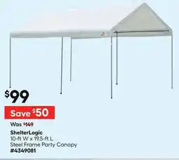 Lowe's ShelterLogic 10-ft W x 19.5-ft L offer
