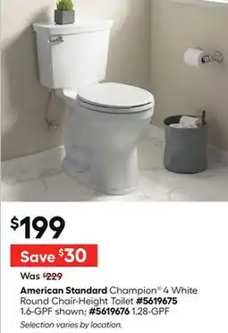 Lowe's ChampionÂ 4 White Round Chair-Height Toilet offer