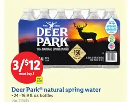 Lidl Deer Park natural spring water offer