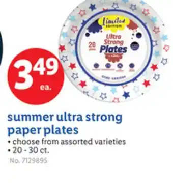 Lidl summer ultra strong paper plates offer