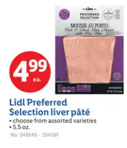 Lidl Lidl Preferred Selection liver pâté offer