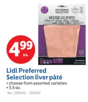 Lidl Lidl Preferred Selection liver pâté offer