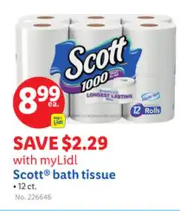Lidl Scott bath tissue offer