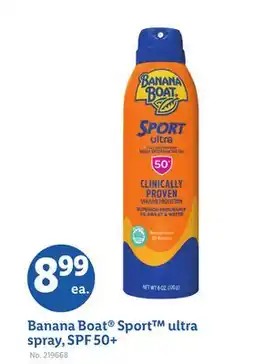 Lidl Banana Boat Sport ultra spray, SPF 50 + offer