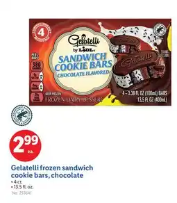 Lidl Gelatelli frozen sandwich cookie bars, chocolate offer